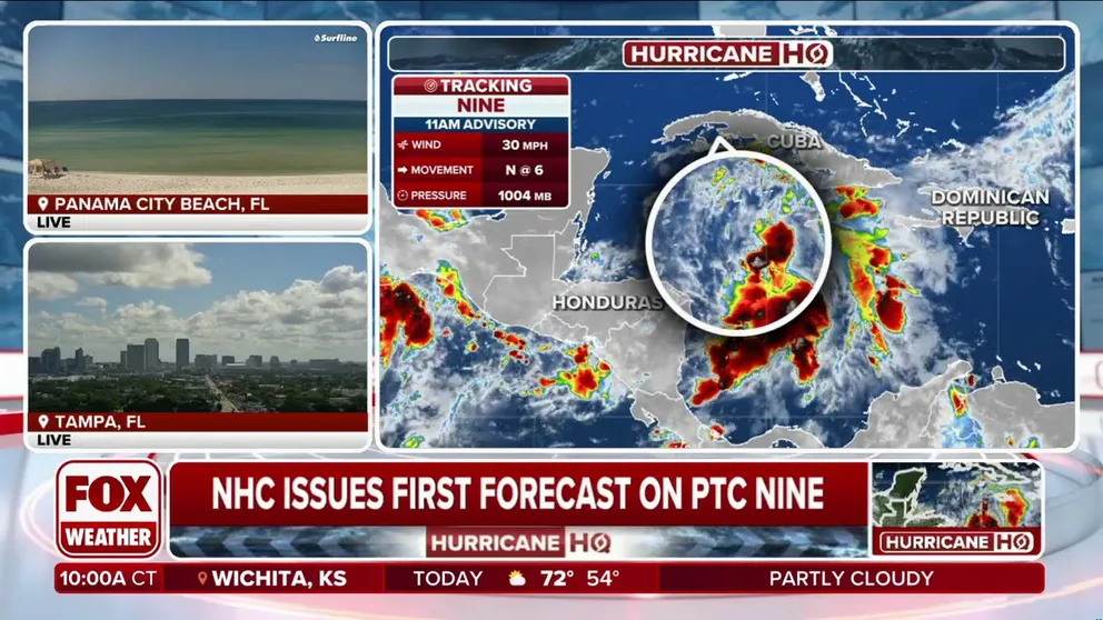 The National Hurricane Center designated Potential Tropical Cyclone Nine on Monday allowing forecasters to begin putting out a track for the tropical threat. PTC Nine is expected to become Hurricane Helene later this week with impacts on the U.S. Gulf Coast. 