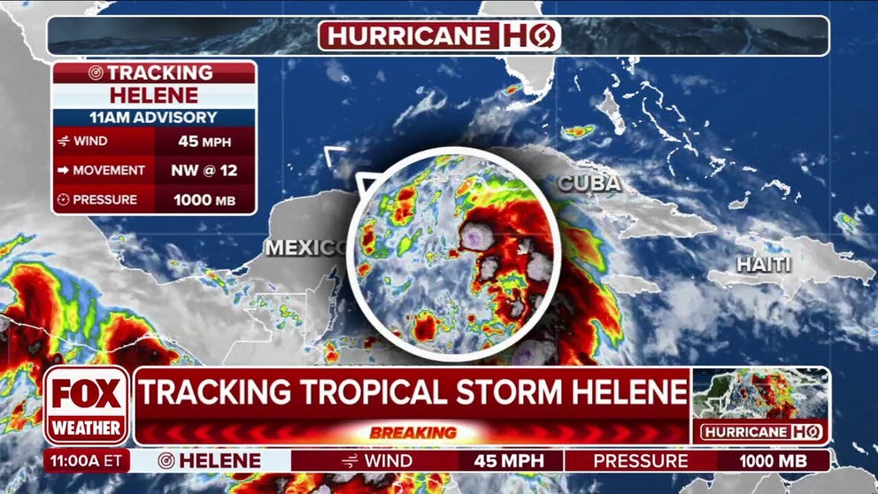 Helene is expected to strike Florida as a major hurricane on Thursday. Hurricane Watches have been issued along the Gulf Coast, and more are likely to follow. The storm is forecast to be large and powerful, with potential impacts reaching as far north as Atlanta. Florida's governor has declared a state of emergency for 61 counties, urging residents to prepare for a dangerous and destructive storm as time begins to run out to take necessary precautions.