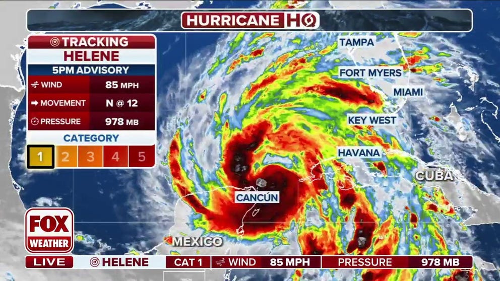 The latest advisory from the National Hurricane Center stated that Helene has strengthened with maximum sustained winds up to 85 mph with up to 20-foot storm surge expected. FOX Weather Hurricane Specialist Bryan Norcross provides a preview of his analysis. Sept. 25, 2024. 