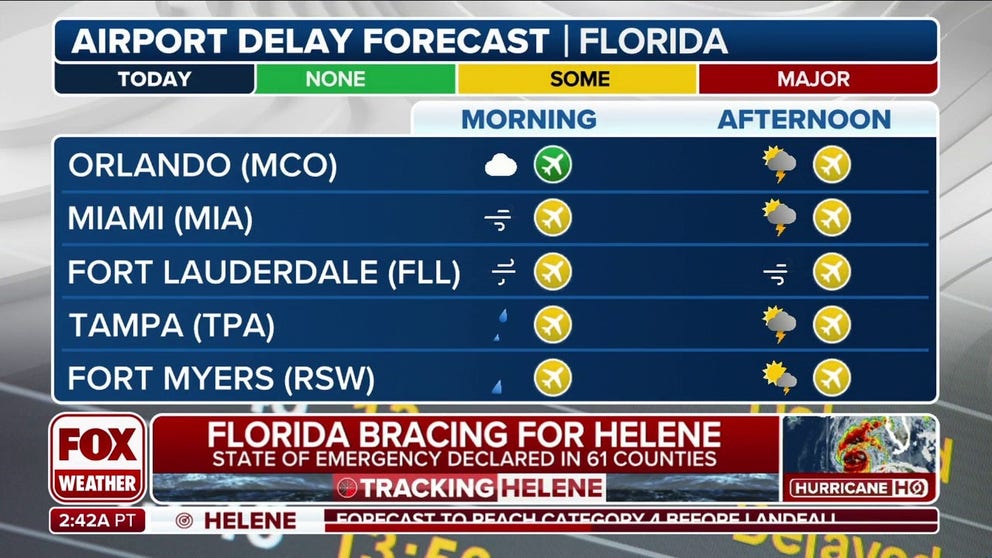 Airlines that service the world’s busiest airport warn that Hurricane Helene's impending impacts will lead to disruptions not only in Atlanta but throughout the Southeast and are encouraging fliers to look for alternative travel days.