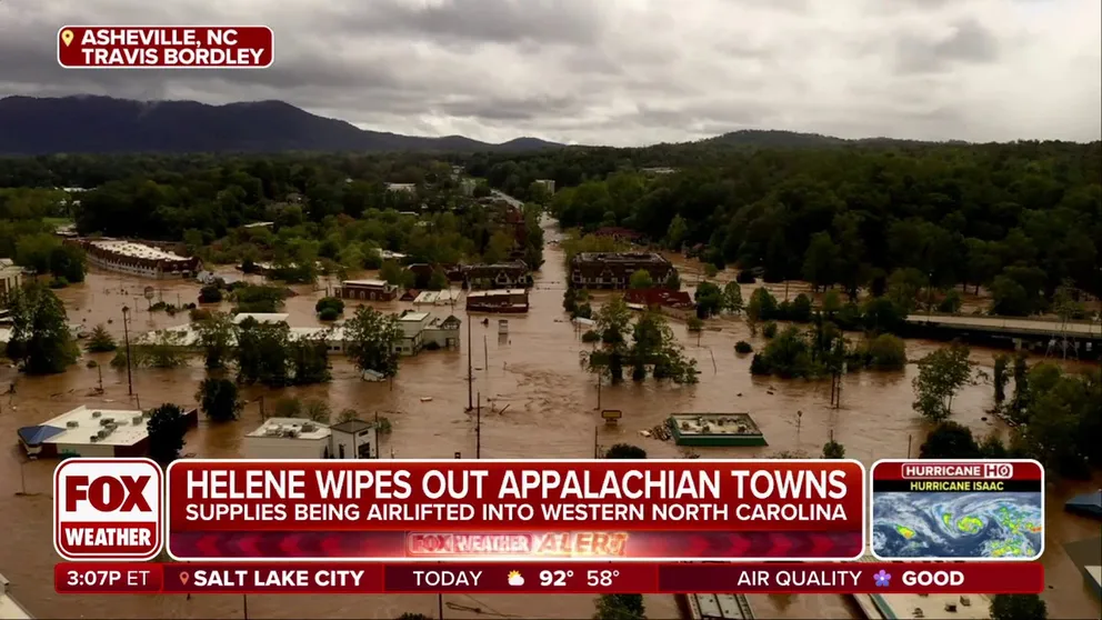 Cell signal is hard to come by in parts of western North Carolina after Helene brought catastrophic flooding and cut off communities. FOX Weather Meteorologist Jane Minar describes the difficulty getting access to Boone, North Carolina and the damages she saw while reporting on the flooding. 