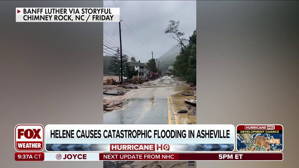 The flooding from Helene has caused catastrophic damage to the town of Chimney Rock, North Carolina. Mayor Peter O'Leary says recovery will be a long process.