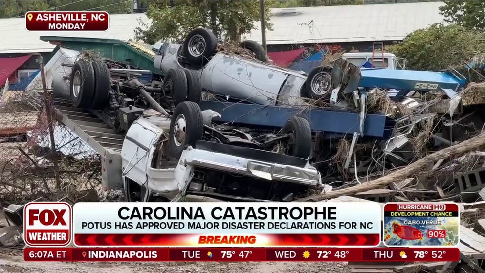 The devastation in North Carolina continues to mount as the death toll rises from Hurricane Helene. Many residents remain without power and access to communication. FOX Weather's Robert Ray is in Asheville, North Carolina, with the latest updates on recovery efforts.