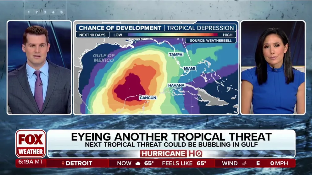 The National Hurricane Center is closely watching an area near Central America that could send a tropical system toward the Gulf Coast either late this week or early next week.