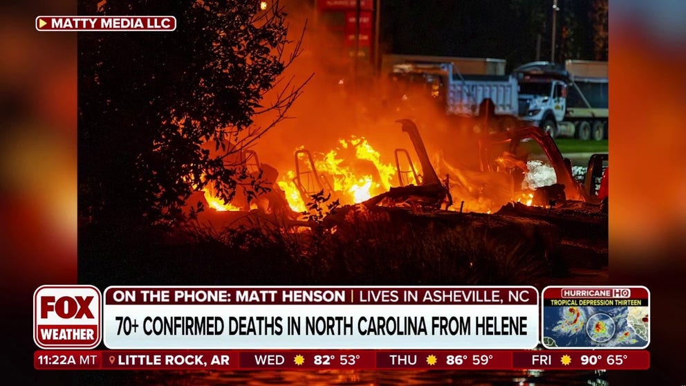 Photographer Matt Henson describes experiencing the deadly flooding in Asheville, North Carolina and documenting the aftermath. After Helene rolled through cellphone service was gone and for about 24 hours Henson said they had no way to communicate with the outside world. 