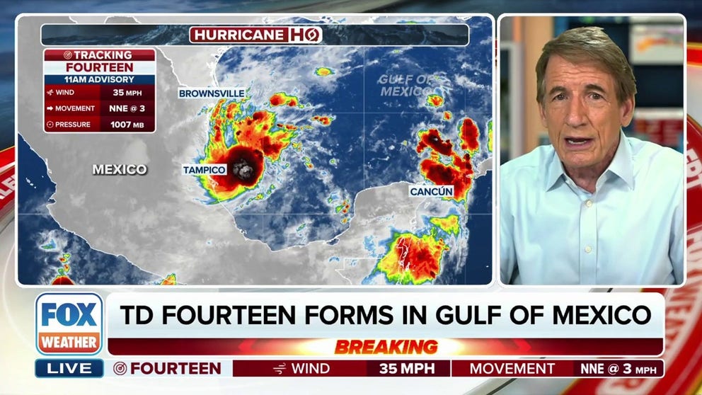 Tropical Depression Fourteen formed in the Gulf of Mexico Saturday morning. "This has the potential to be worse than Helene for parts of the west coast (of Florida)," said FOX Weather Hurricane Specialist Bryan Norcross on Tropical Depression Fourteen. 