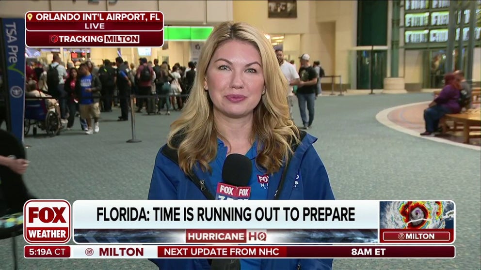 Floridians are rushing to evacuate from Hurricane Milton, but Orlando's airports are closing their doors, leaving many scrambling for a last-minute escape. FOX 35 Orlando's Amanda McKenzie reports live from Orlando International Airport with the latest.