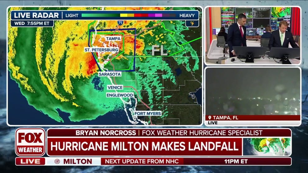 Hurricane Milton made landfall in Siesta Key, southwest Florida, on Wednesday evening as a Category 3 hurricane with maximum sustained winds of 120 miles per hour. Oct 9, 2024.