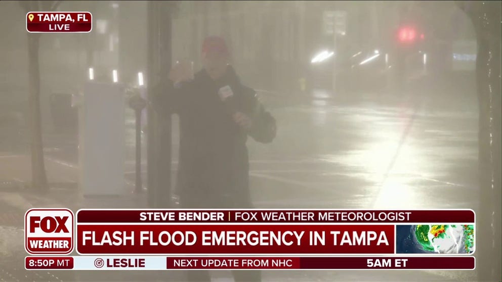 FOX Weather Meteorologist Steve Bender reports from Tampa where gusts over 80 mph have left over 1 million in the metro area without power and a Flash Flood Emergency amid several inches of rain. 