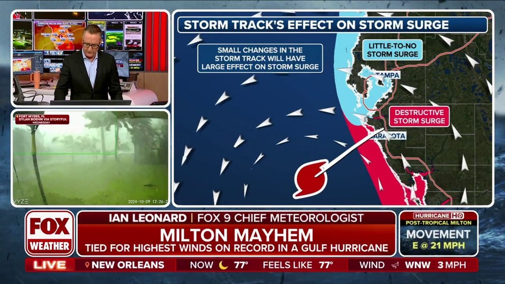 The once-Category 3 hurricane produced a storm surge of 5 to 10 feet south of the Tampa metro, along with dozens of tornadoes.