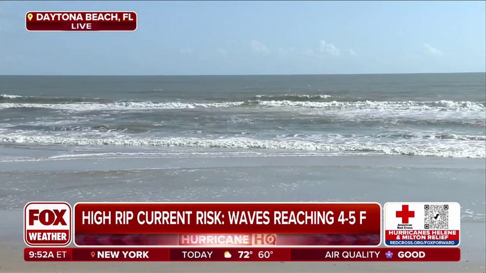 The effects of Hurricane Milton are lingering along beaches in Florida due to the potentially deadly rip currents and rough surf. FOX 35 Orlando Reporter Matt Trezza joined FOX Weather from Daytona Beach with the latest conditions.