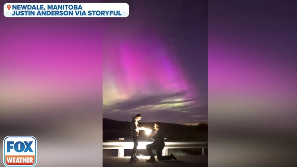 Aurora chaser Justin Anderson planned the perfect proposal under the aurora lights over the weekend. Anderson proposed to Jenn Sutherland in Manitoba, Canada when a strong geomagnetic storm was unfolding. The couple would also love to have the Northern lights be part of their wedding.