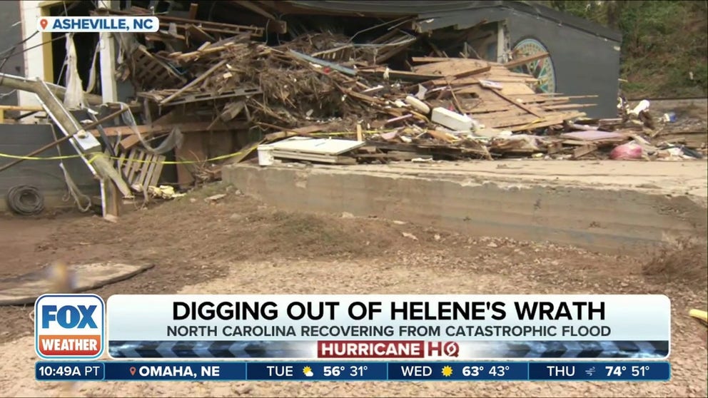 Artists in the River Arts Districts in Asheville are grappling with the impacts of Helene's wrath. FOX News Correspondant Danamarie McNicholl is in Asheville talking to artists as they recover from the damage.