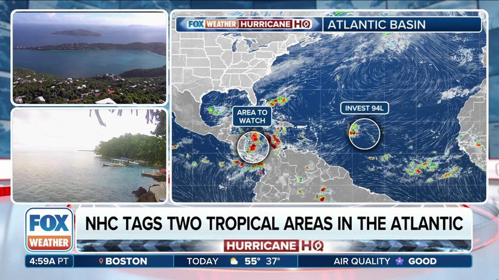 Forecasters tracking two areas for possible tropical development in ...