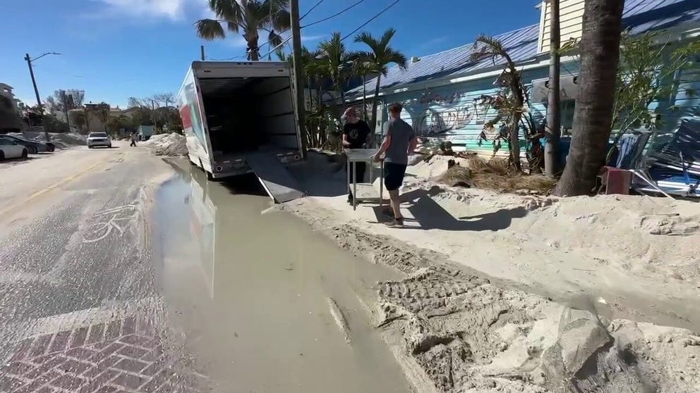 Cleanup and recovery efforts continue in Treasure Island, Florida, which was devastated by Hurricanes Milton and Helene. Video shot by FOX Weather Correspondent Robert Ray shows members of the community picking up the pieces. 