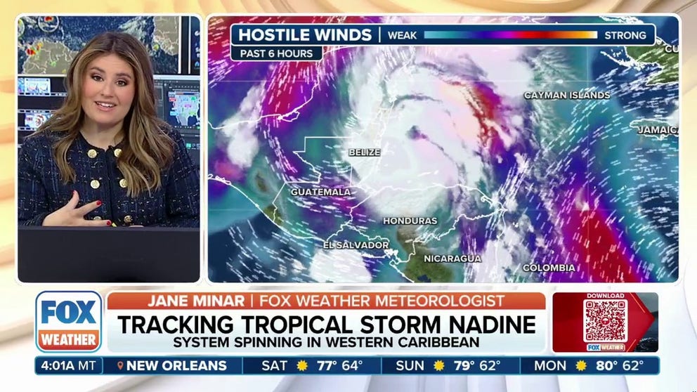 Nadine is expected to bring torrential rains and gusty winds as it makes landfall later Saturday.