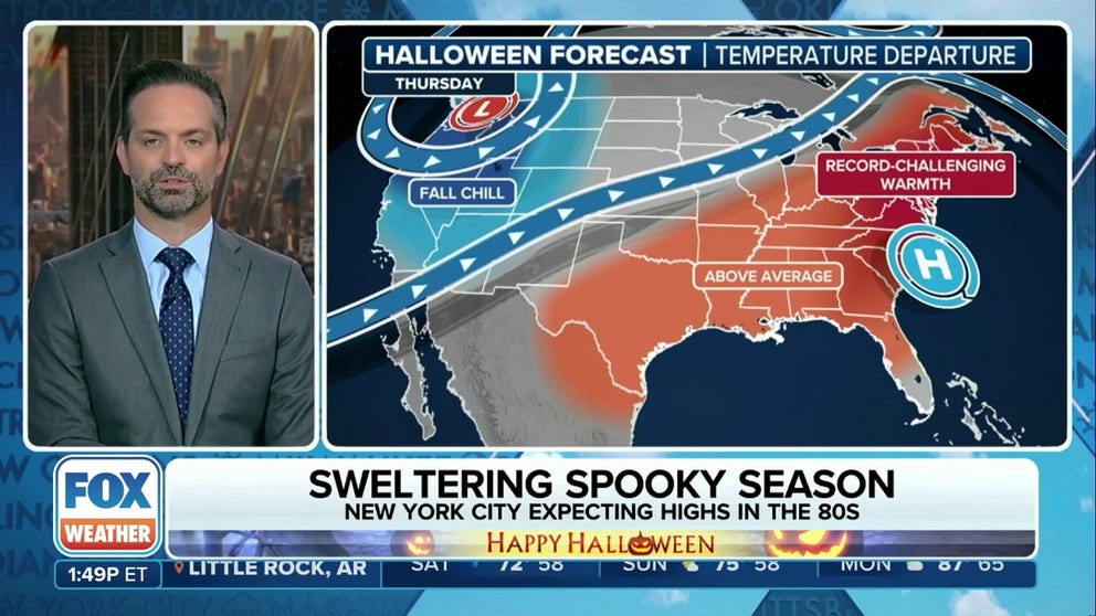 Forecast for Halloween is eerily warm in the East, but chilling in the