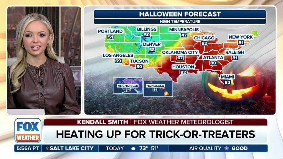 Eerily warm Halloween expected in East as chilling temps engulf West