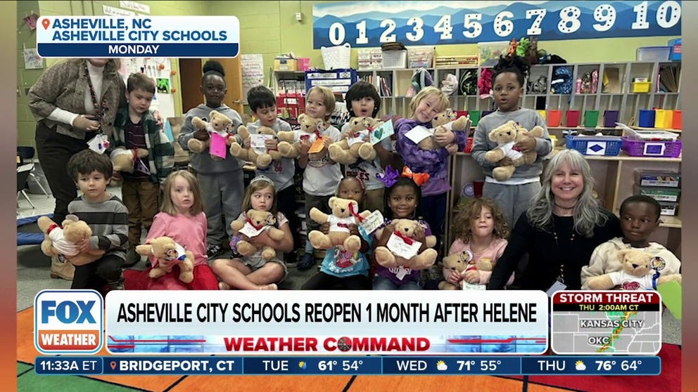 Dr. Kimberly J. Dechant, the chief of staff of Asheville City Schools, spoke about the part-time reopening of schools in Asheville, when the students will return full-time, the availability of clean freshwater in the school and the Teddy Bear Project the students participated in. Oct. 29, 2024.