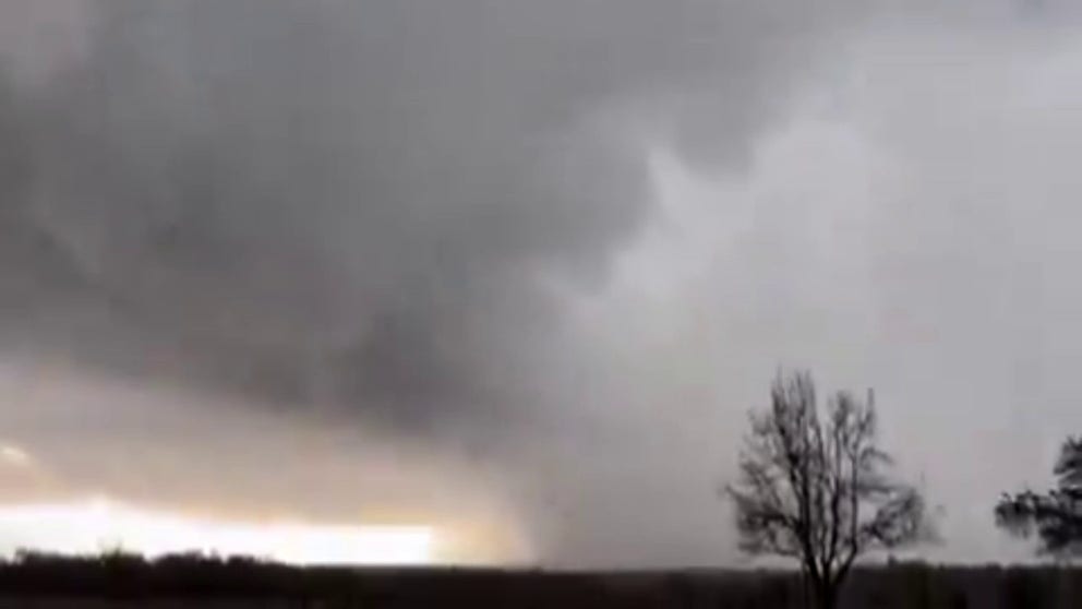 A tornado watch is in effect for parts of eastern Oklahoma as more severe weather moves through the Central U.S. Monday evening. Ominous looking clouds were caught on camera in Lincoln County, OK, on Monday afternoon.