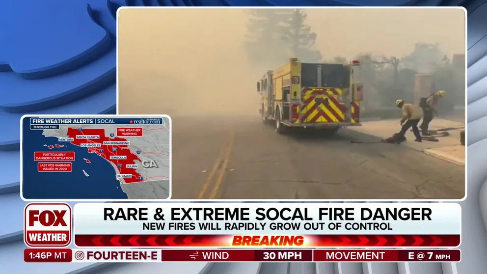 Capt. Tony McHale with the Ventura County Fire Department spoke about California wildfires fueled by Santa Ana winds. Nov. 6, 2024.