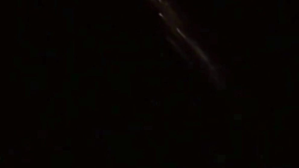 Video shared in a fireball report on the American Meteor Society website by Alli Ortega shows a reported Starlink internet satellite breaking up over Texas early Sunday.