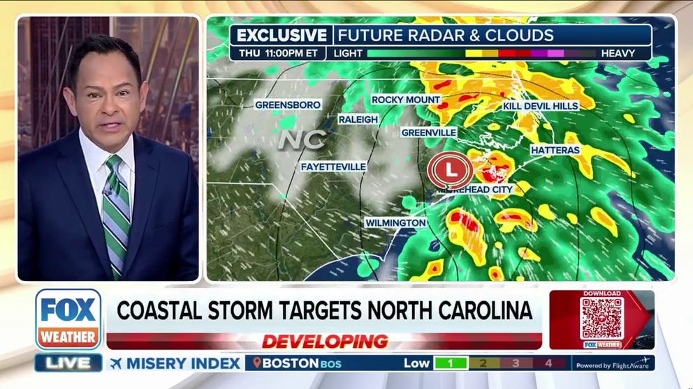 Quick-hitting but powerful coastal storm targets North Carolina ...