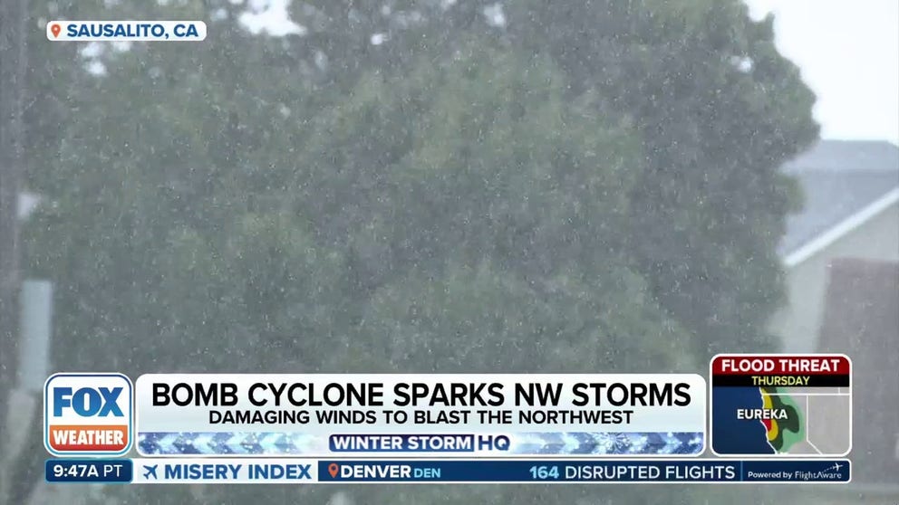 A powerful bomb cyclone will slam Washington, including Seattle, through parts of California.