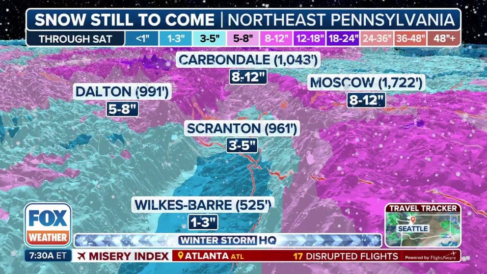 Millions of people from the mid-Atlantic to the Northeast could see major travel disruptions Thursday as a potent storm slams the region with snow and beneficial rain. FOX Weather Storm Specialist Mike Seidel was in Scranton, Pennsylvania, on Thursday morning where a Winter Storm Warning is in effect.