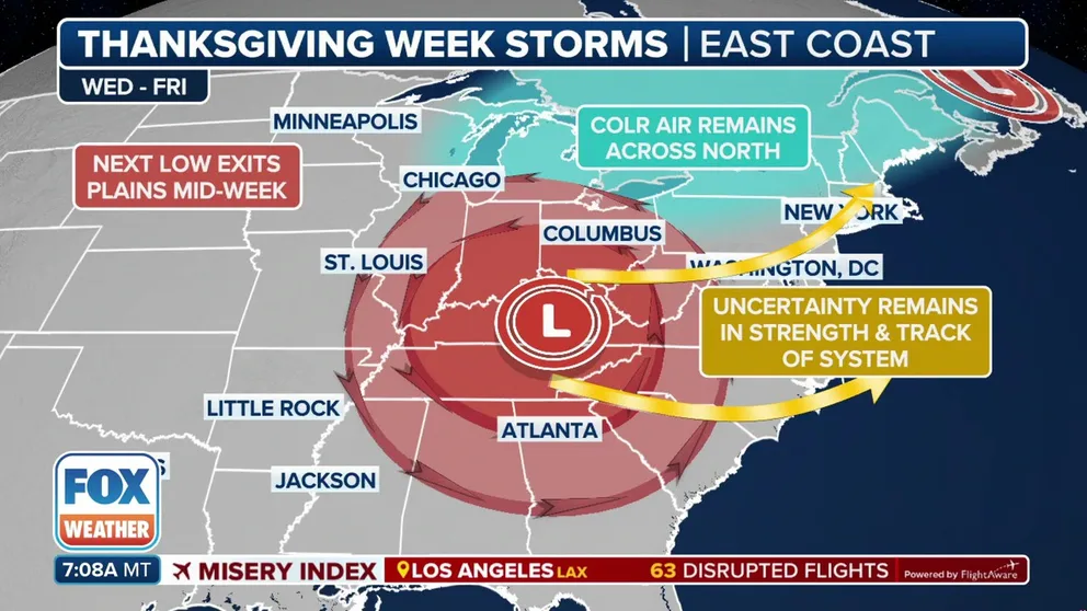 A powerful winter storm is expected to have a big impact on post-Thanksgiving travel, with millions of people in the Northeast facing threats of rain and snow as people prepare for the journey home after the holiday.