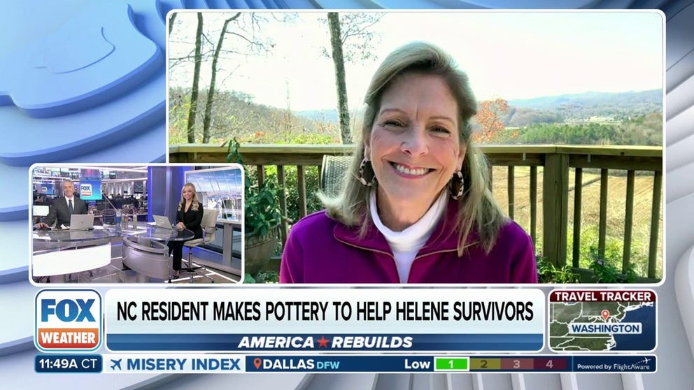 Catherine Eason is putting her artistry skills to work helping those impacted by Helene's devastating floods in western North Carolina. She has been selling pottery and donating the funds directly to victims and disaster nonprofits. 