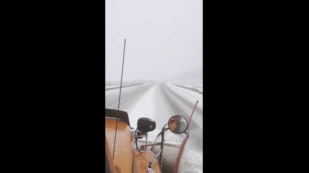 The Utah Department of Transportation shared a video showing plows hard at work clearing snow from roads. The storm is expected to move into the Plains on Wednesday and will move into the eastern half of the U.S. by Thanksgiving.