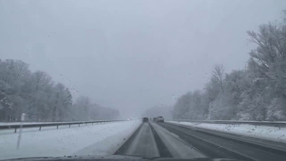 Watch: Interstate 90 in New York coated with heavy snow from powerful ...