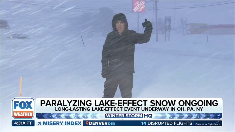 FOX Weather Storm Specialist Mike Seidel reports live from a very snowy Fredonia, New York where feet of snow have already fallen and more is on the way through the weekend.