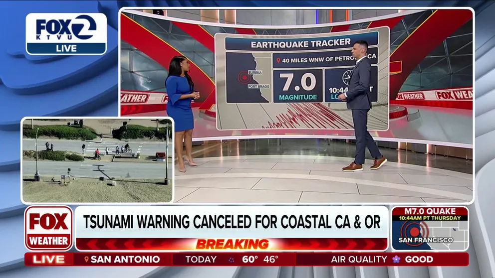 The National Weather Service allowed the Tsunami Warning to expire on Thursday morning after a major magnitude 7.0 earthquake struck off the coast of Ferndale, California. The quake was the strongest for the area since 2005. 