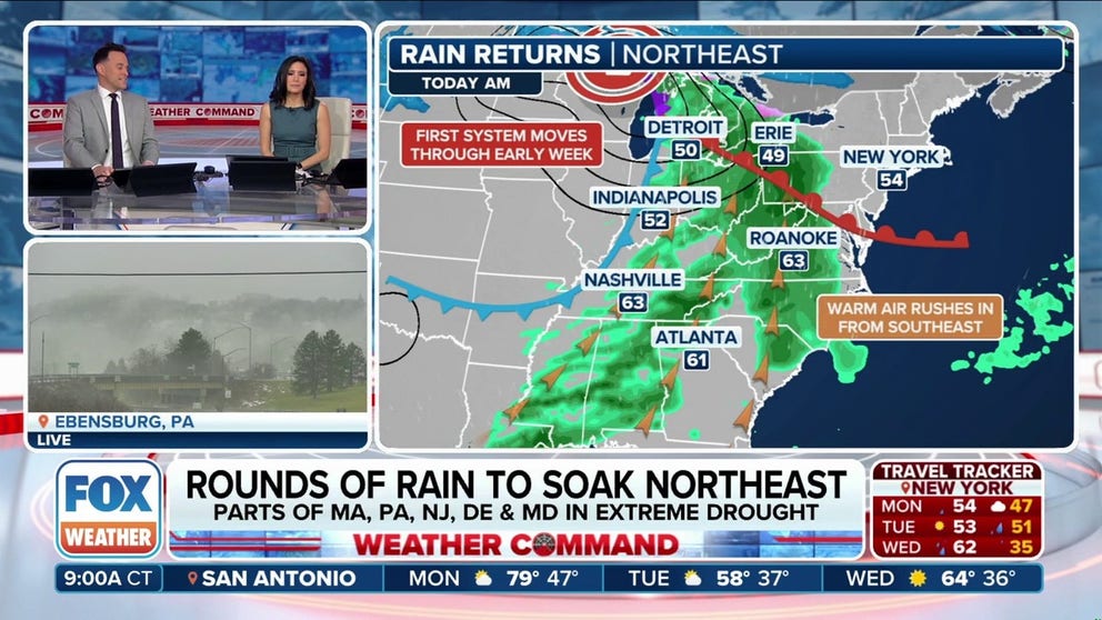 A powerful two-pronged winter storm that spans nearly 2,000 miles is set to bring stark contrasts across the nation this week. While the Northeast braces for icy conditions, the South faces the threat of torrential downpours and flash flooding.