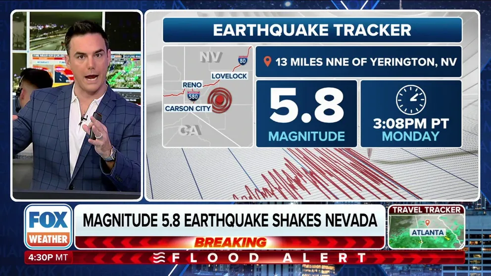 A strong earthquake shook parts of western Nevada, including Reno, on Monday afternoon. 