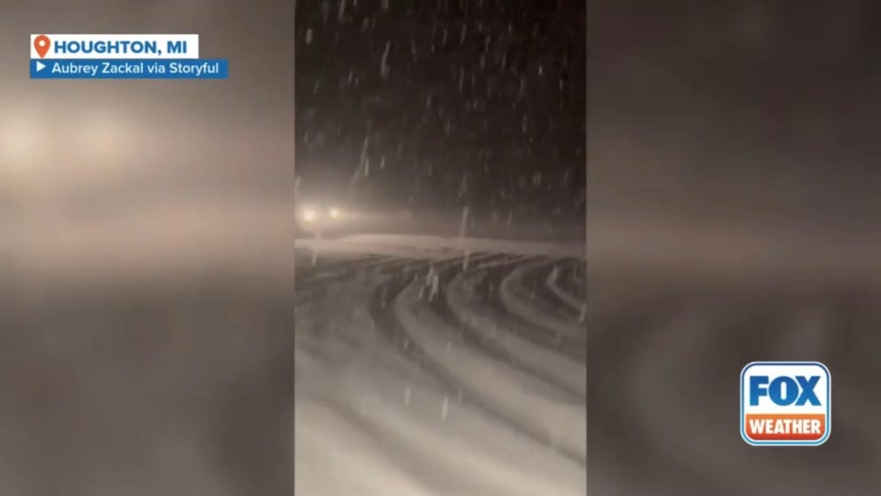 Winter storm brings lake-effect snow to north Michigan | Latest Weather ...