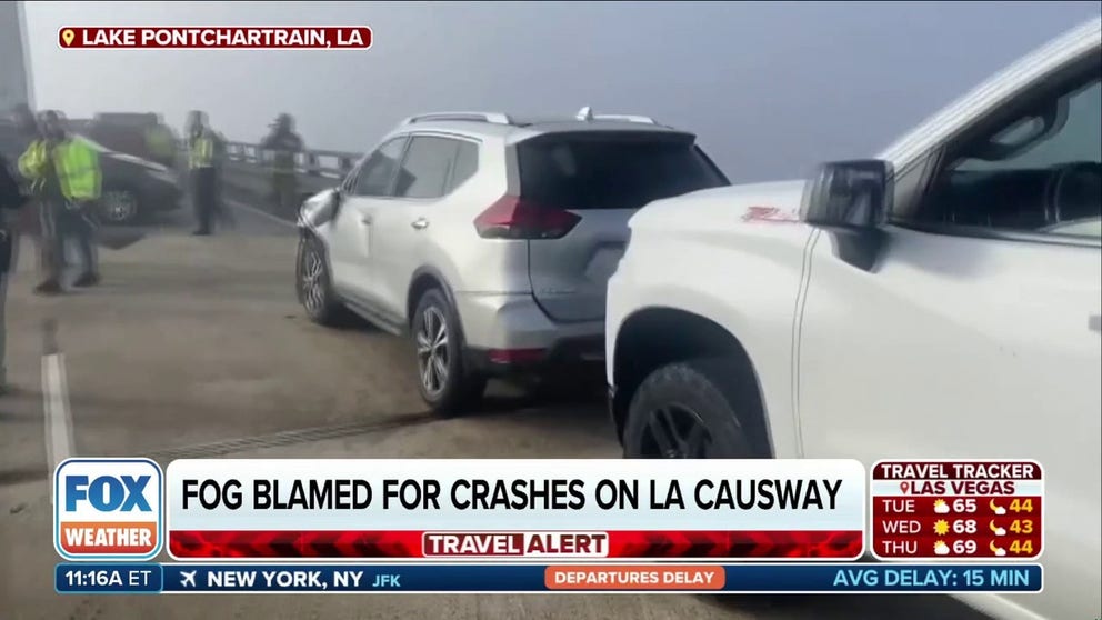 Several crashes that have been blamed on dense fog has shut down the Lake Pontchartrain Causeway in Louisiana.