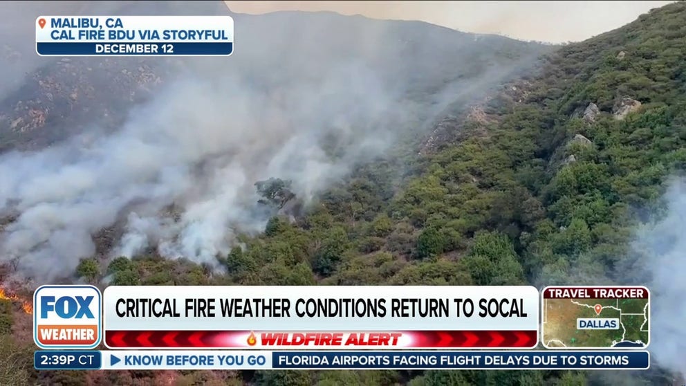 Santa Ana winds return to SoCal raising fire rescue near Franklin Fire ...