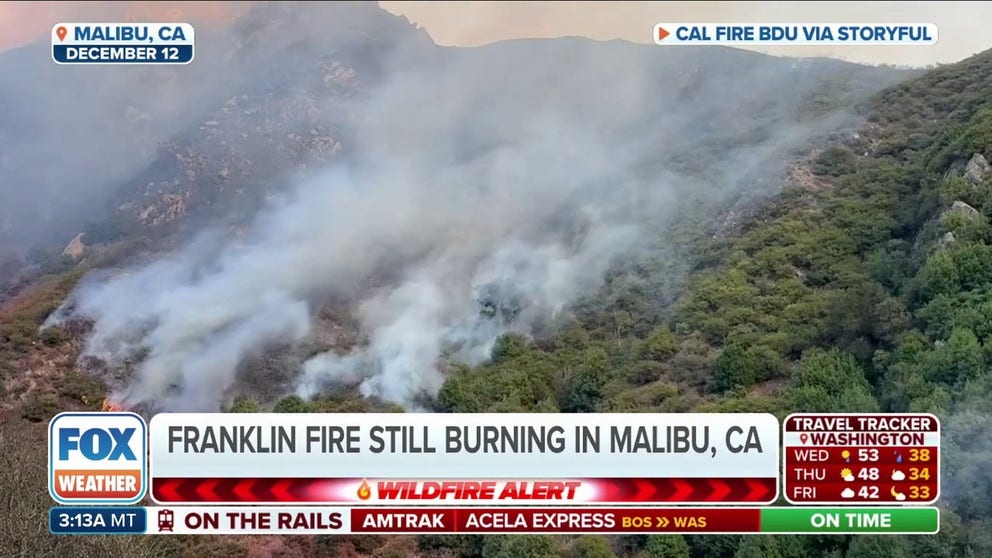 Santa Ana winds are peaking in intensity Wednesday morning and will continue through the day before weakening Wednesday evening in Southern California. These winds combined with minimum humidity in the 10 to 20 percent range are leading to critical fire weather conditions. This includes areas already ravaged by the Franklin Fire in Malibu, CA.