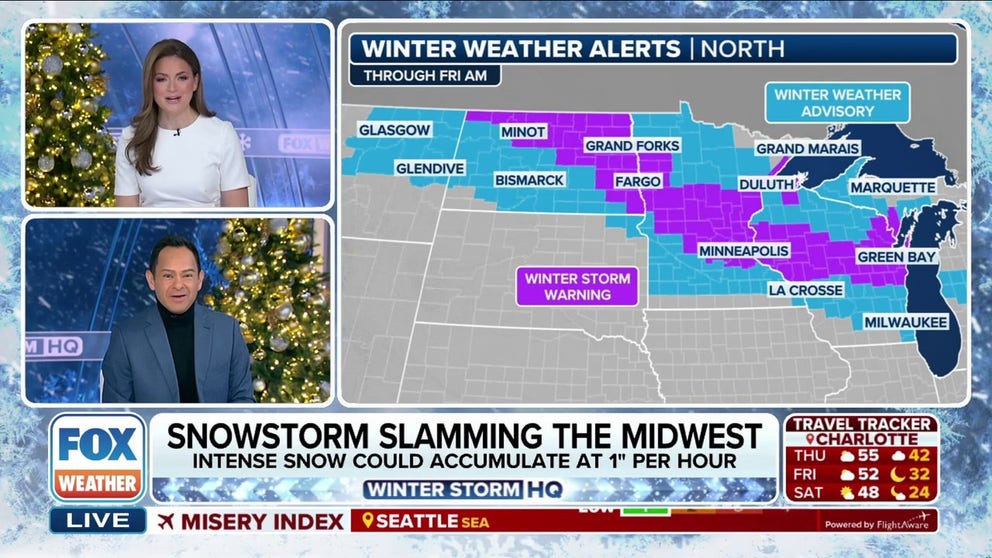 The FOX Forecast Center is tracking a potent system moving across northern half of the country. The storm will bring a large swath of plowable snow from Montana to the Northeast.