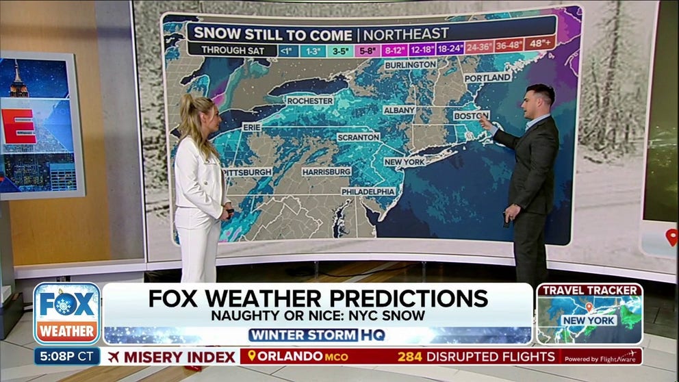 Snowflakes fly across the Northeast Friday night | Latest Weather Clips ...