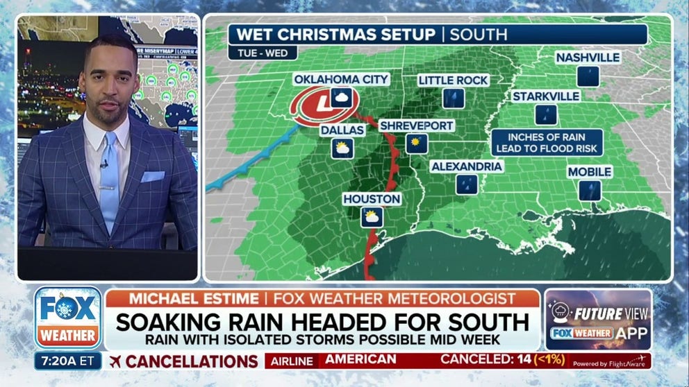 Soaking rains heading for the South ahead of Christmas | Latest Weather ...