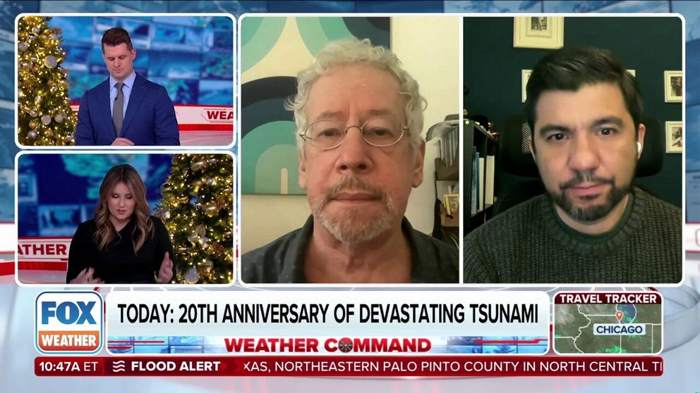 Thursday marks the 20th anniversary of the earthquake and tsunami that killed more than 220,000 people in multiple countries around the Indian Ocean. Seismologist Barry Hirshorn and executive producer/director Daniel Bogado spoke about the historic event and how they captured in the documentary "Tsunami: Race Against Time." Dec. 26, 2024.