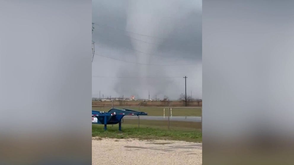 On Thursday at around 2:19 p.m. local time, a tornado was spotted in the town of El Campo in southeast Texas. Dec. 26, 2024.