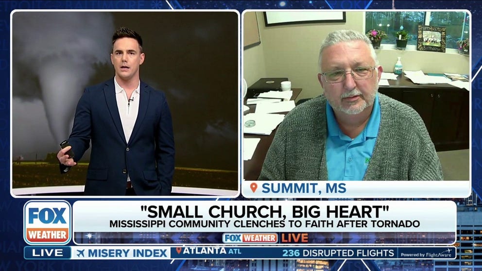 Pastor Lance Moak of O'Zion Baptist Church joins FOX Weather to talk about damage to the church and the community.