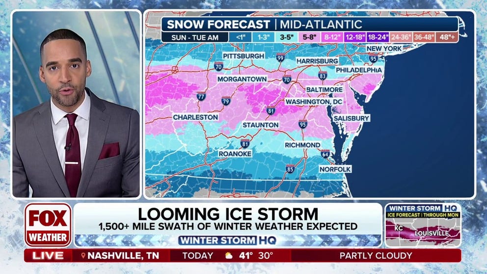 Winter storm looms for mid-Atlantic states Monday | Latest Weather ...