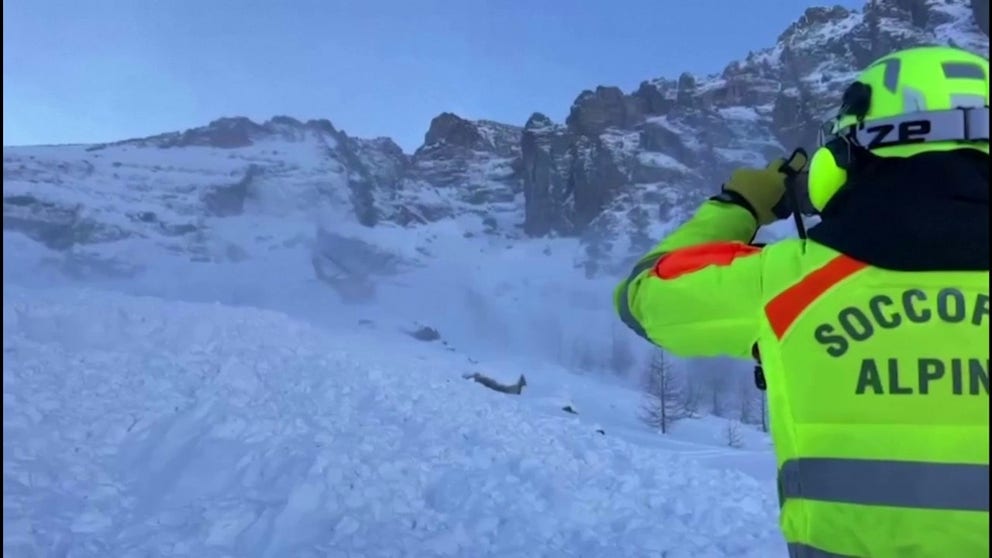 Three skiers were killed in an avalanche in the Piedmont region on Sunday (January 12) when the eastern face of Punta Valgrande, on the Italy-Switzerland border, was struck by a snow slide (Video Credit: ALPINE RESCUE).