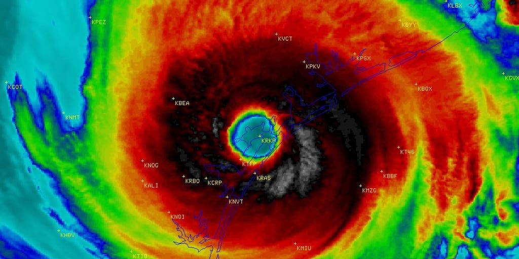 Footage shows intensity of Hurricane Harvey's 'eye wall